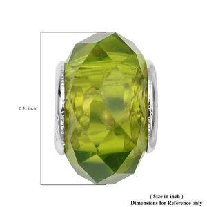 Camilla Lime Green Faceted Glass Charm